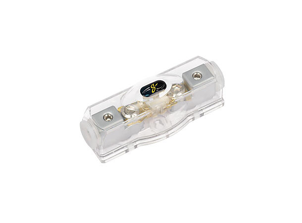 Stinger - SHD801 sikringsholder MIDI Satin krom, 4 eller 8 ga inn/ut 